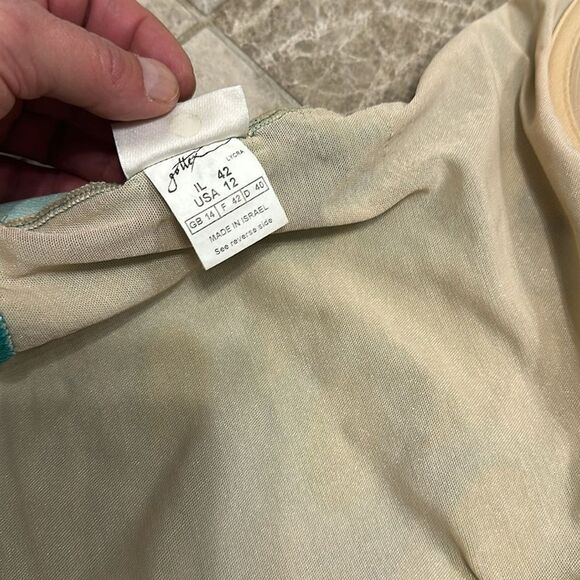 Vintage Gottex Gold Label 80’s Watercolor Surplice One Piece Swimsuit Size 12 - Picture 8 of 16